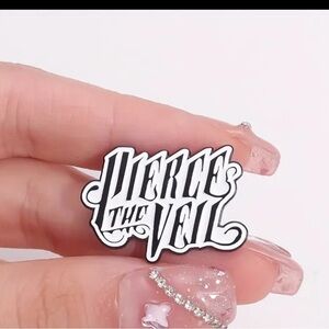 Hot Topic Black and White Pierce the Veil Pin